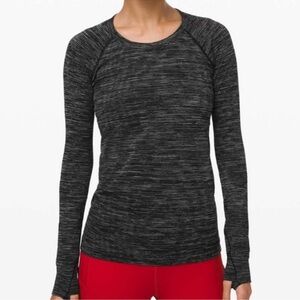 LULULEMON Swiftly Speed Long Sleeve We Are From Space Grey Women’s Size 10